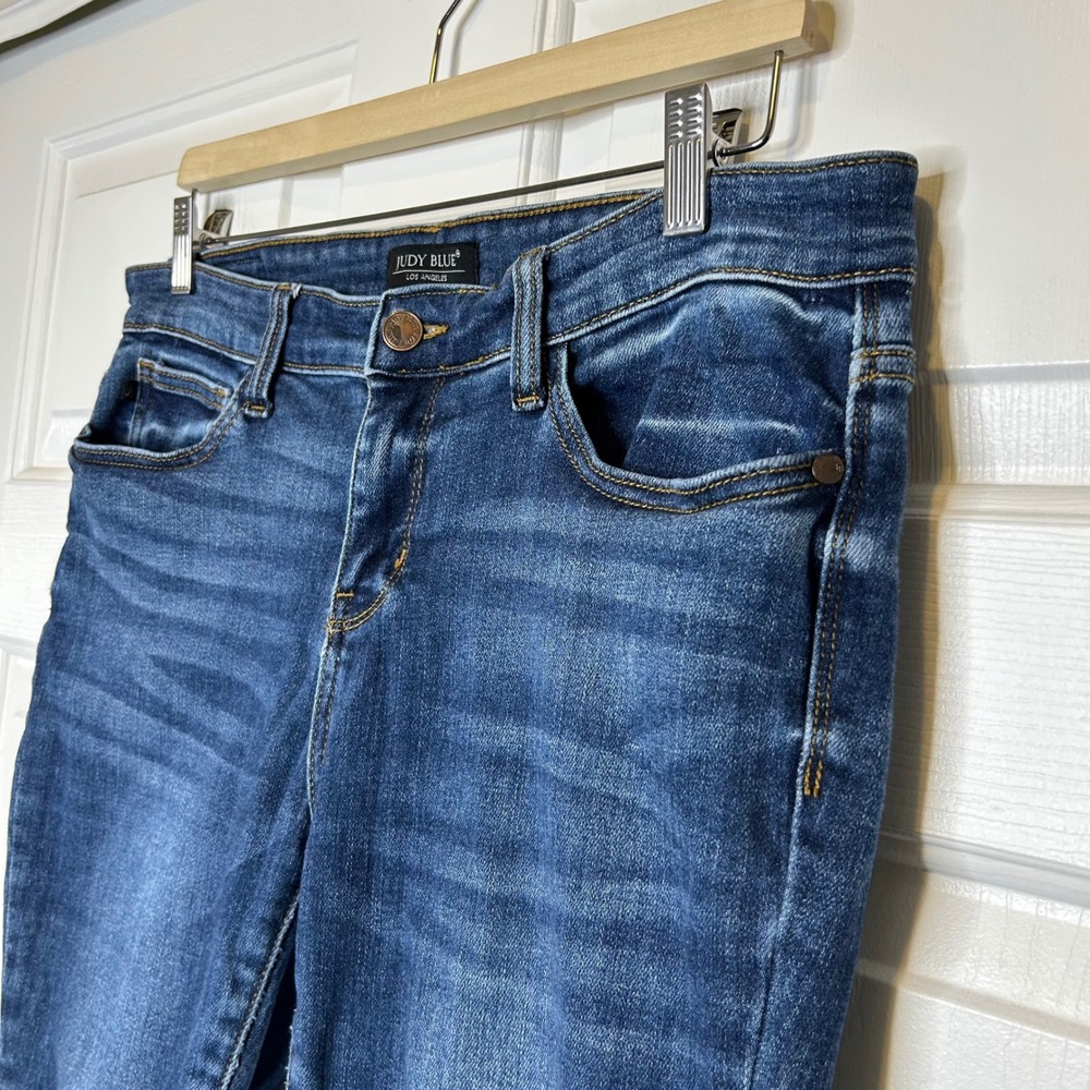 Judy Blue Dark Wash Skinny Jeans - Picture 2 of 7